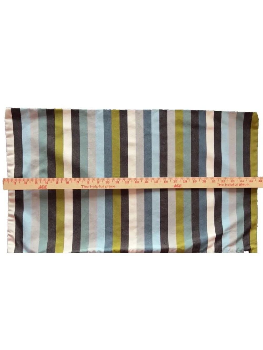 PAIR IKEA AKERMADD Pillow Covers OBLONG Modern Striped Green Blue Black White